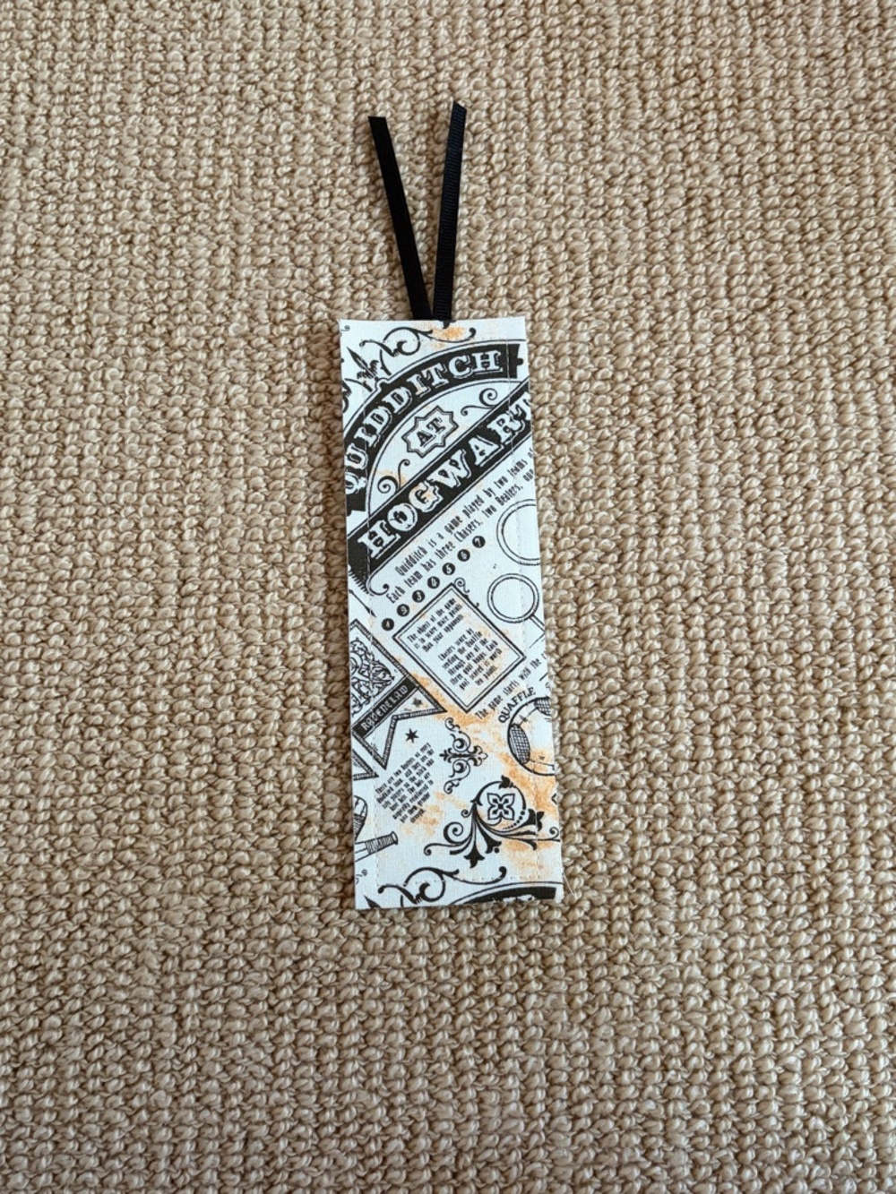 Harry Potter Quidditch Themed Fabric Bookmark